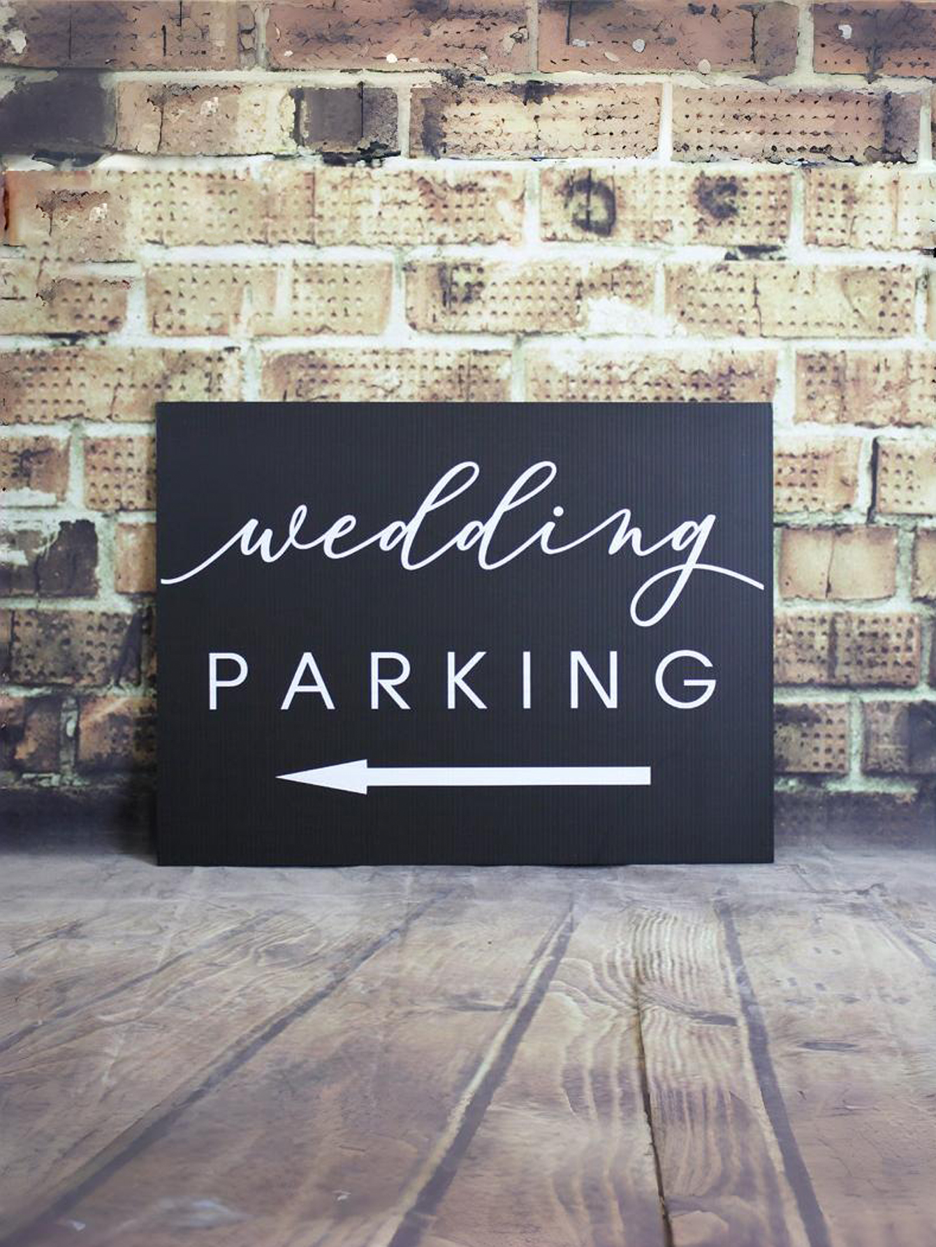 Customizable Acrylic and PVC Wedding Parking Lot Signs